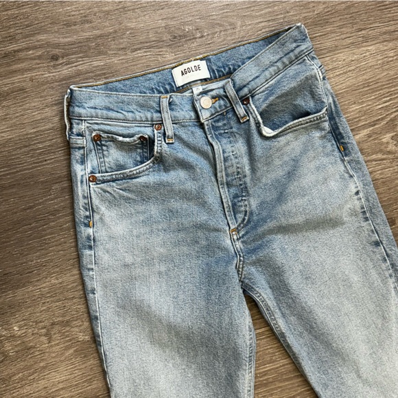 AGOLDE Riley High Rise Straight Crop Jeans Size 25 - Picture 6 of 10